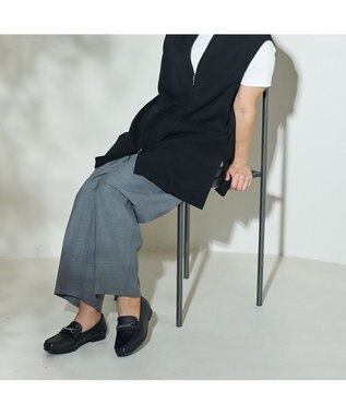 ing <ing>【WEB限定】【サスティナブルシリーズ】モカシンビットローファー ブラック