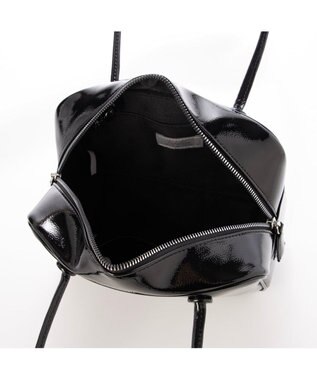 UNBILLION カシュカシュ cachecache / エナメル調中型ボストン ブラック