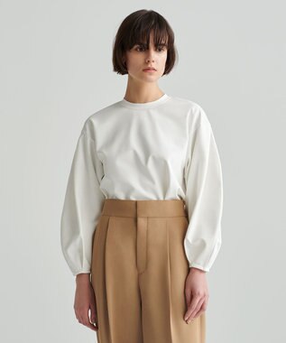 NAVE 【ReNAVE　UVカット・接触冷感・洗える】ボリュームスリーブジャージー ホワイト