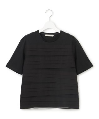 ICB シフォンコンビ ランダムタックカットソー ブラック