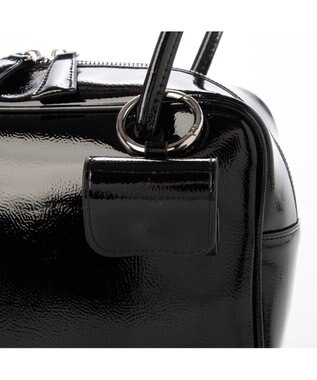 UNBILLION カシュカシュ cachecache / エナメル調中型ボストン ブラック