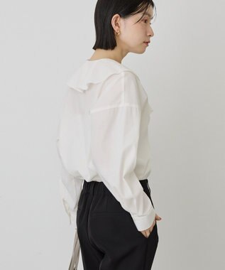 AMERICAN HOLIC 【イージーケア】ラッフルブラウス Ivory