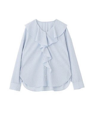 AMERICAN HOLIC 【イージーケア】ラッフルブラウス Stripe