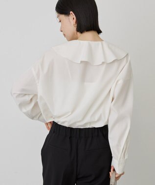 AMERICAN HOLIC 【イージーケア】ラッフルブラウス Ivory