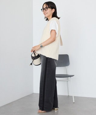 AMERICAN HOLIC テープヤーンバックシャンベスト Ivory