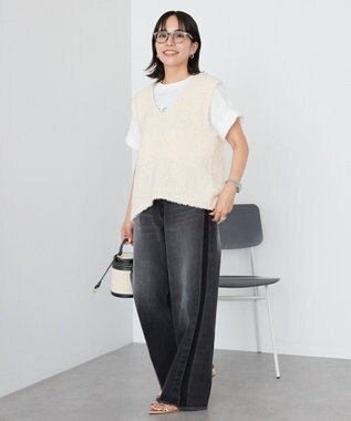 AMERICAN HOLIC テープヤーンバックシャンベスト Ivory