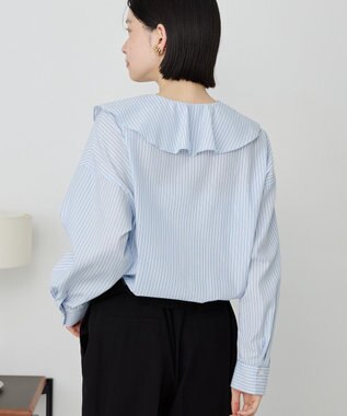 AMERICAN HOLIC 【イージーケア】ラッフルブラウス Stripe