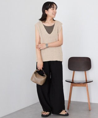 AMERICAN HOLIC テープヤーンバックシャンベスト Beige