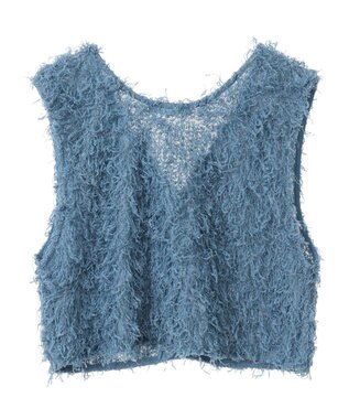 Green Parks ＳＥＴ２点ベスト＋配色ステッチワンピース Light Blue