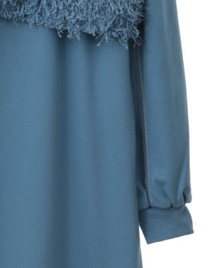 Green Parks ＳＥＴ２点ベスト＋配色ステッチワンピース Light Blue