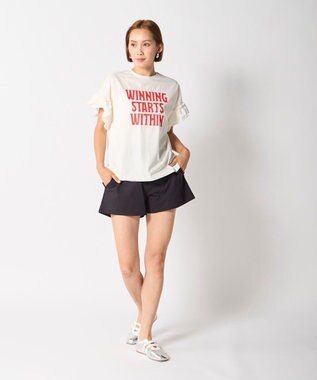 OP／FILA 【Kappa】フリル半袖Tシャツ オフホワイト