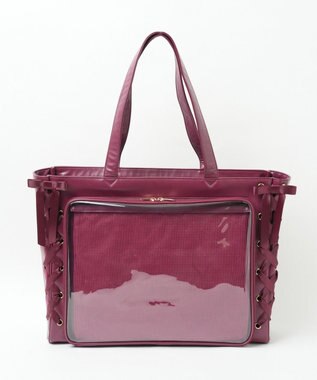 WEGO 【痛バ＆推し活グッズ】レースアップフレーム痛バッグL ワイン