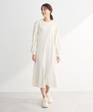 Green Parks ＳＥＴ２点ベスト＋配色ステッチワンピース Ivory