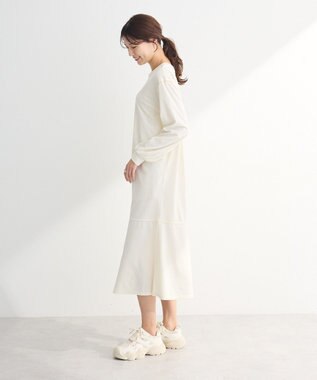 Green Parks ＳＥＴ２点ベスト＋配色ステッチワンピース Ivory