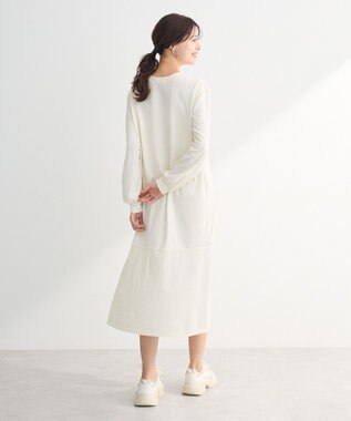 Green Parks ＳＥＴ２点ベスト＋配色ステッチワンピース Ivory