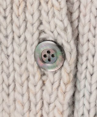 自由区 【Sサイズ有】ボタニカルダイ Vネックカーディガン ベージュ系1