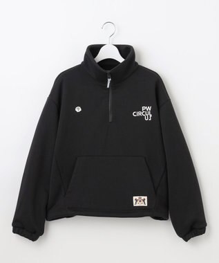 PW CIRCULUS 【WOMEN】ハーフジップ スウェット ブラック系