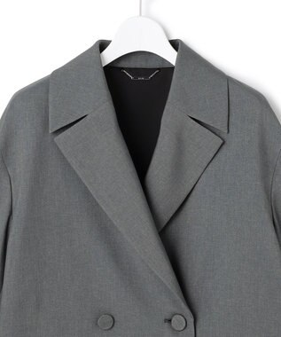 ICB 【WEB＆一部店舗限定】 SerikaWorsted トレンチ型ショートコート ミディアムグレー