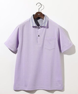 JOSEPH ABBOUD 【愛されて20年！オーガニックコットン使用】ダディ ポロシャツ ライラック系
