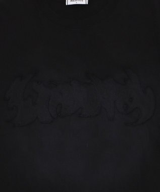 WEGO 【ユニセックス着用ITEM】ダメージアップリケグラフィックT（SS） ブラック