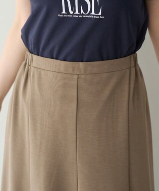 YECCA VECCA 【接触冷感】カットマーメイドスカート Dark Beige