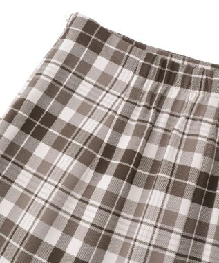 earth music&ecology ティアードイレヘムスカート Check Brown