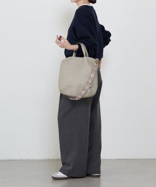 russet ソフトレザー 2WAYトートバッグ(CE-1611) GrayBeige