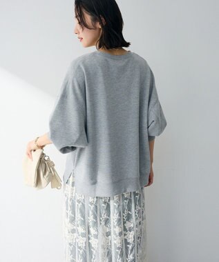 Green Parks オーバーサイズロゴ裏毛プルオーバー Gray Mixture