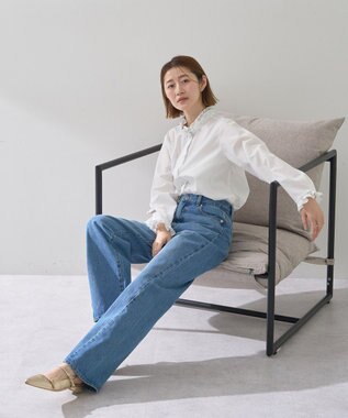 YECCA VECCA ORGABITS切替ストレートデニム Light Indigo