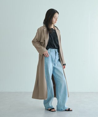 YECCA VECCA ORGABITS切替ストレートデニム Light Indigo