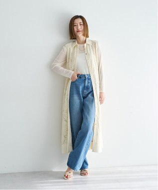 YECCA VECCA ORGABITS切替ストレートデニム Light Indigo