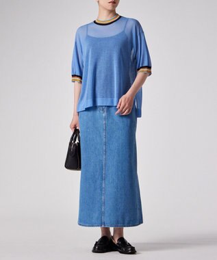 Paul Smith リブストライプ シアーニット サックスブルー