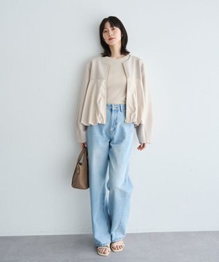 YECCA VECCA ORGABITS切替ストレートデニム Light Indigo