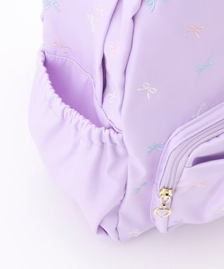 ANY KIDS 【10L容量】総柄刺繍リュック ラベンダー