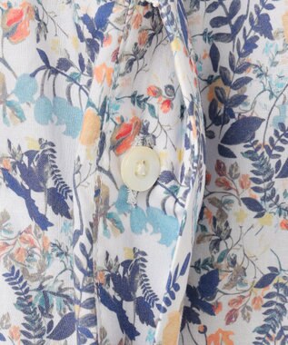 J.PRESS LADIES 【洗える】Liberty バンドカラー プルオーバー ブラウス オフ系