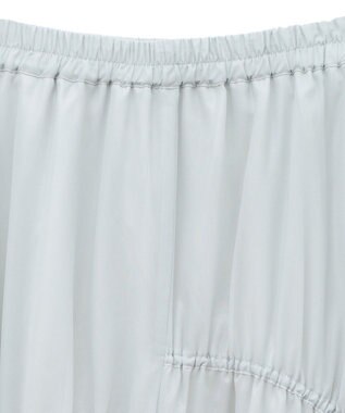 earth music&ecology シャイニーアシンメトリーギャザースカート Light Gray