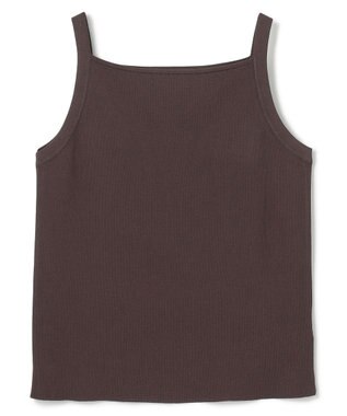 UNFILO スゴ機能美ニット スクエア キャミソール ブラウン