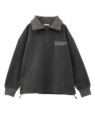CRAFT STANDARD BOUTIQUE 起毛ハーフジッププルオーバー Charcoal Gray