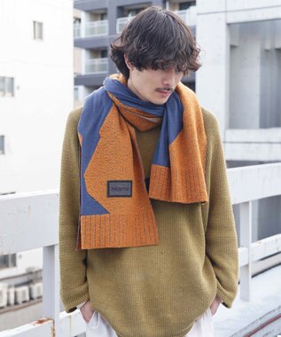 nitorito 【UNISEX】mountain&moon 山と月モチーフ柄 ストール camel