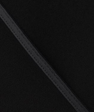 BEIGE， 【洗える】FLEUR / ニットコンビハイネック半袖ブラウス Black