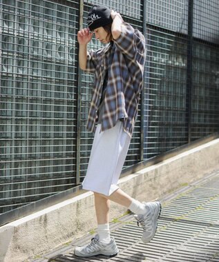 WEGO 【ユニセックス着用ITEM/SMサイズ展開/ウエストゴム】スウェットバギーショーツ 杢グレー