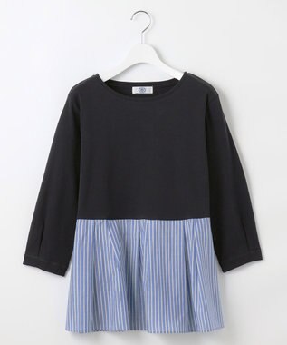 J.PRESS LADIES 【WEB限定カラーあり】スムースジャージー フレアー カットソー 【WEB限定】ネイビー系