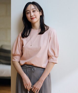 【洗濯機可/接触冷感/UVケア】パフスリーブカットソー