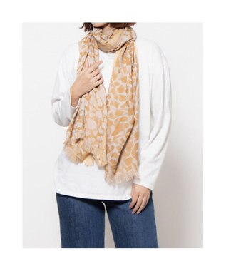 UNBILLION カシュネ cache nez / ライン入アニマル柄ジャカードストール