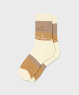 Paul Smith Logo Border ソックス アイボリー