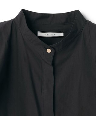 BEIGE， MALLOW / コットンタック バルーンスリーブブラウス Black