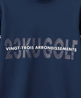 23区GOLF 【MEN】ストレッチモックネックシャツ ネイビー系