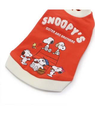 PET PARADISE スヌーピー 兄弟集合柄トレーナー 赤【小型犬】 レッド