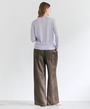 BEIGE， JULIE / コットンシルク クルーネックカーディガン Lilac