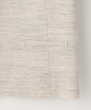 J.PRESS LADIES ライトツイードストレッチ ノーカラー ジャケット ベージュ系1